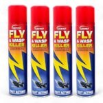 Sanmex 4-Pack Fly/Wasp Killer Insecticide Fast-Acting Pest Aerosol Spray (300ml)